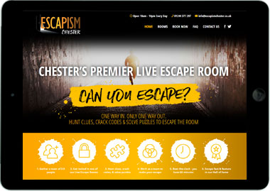 Escapism Chester website